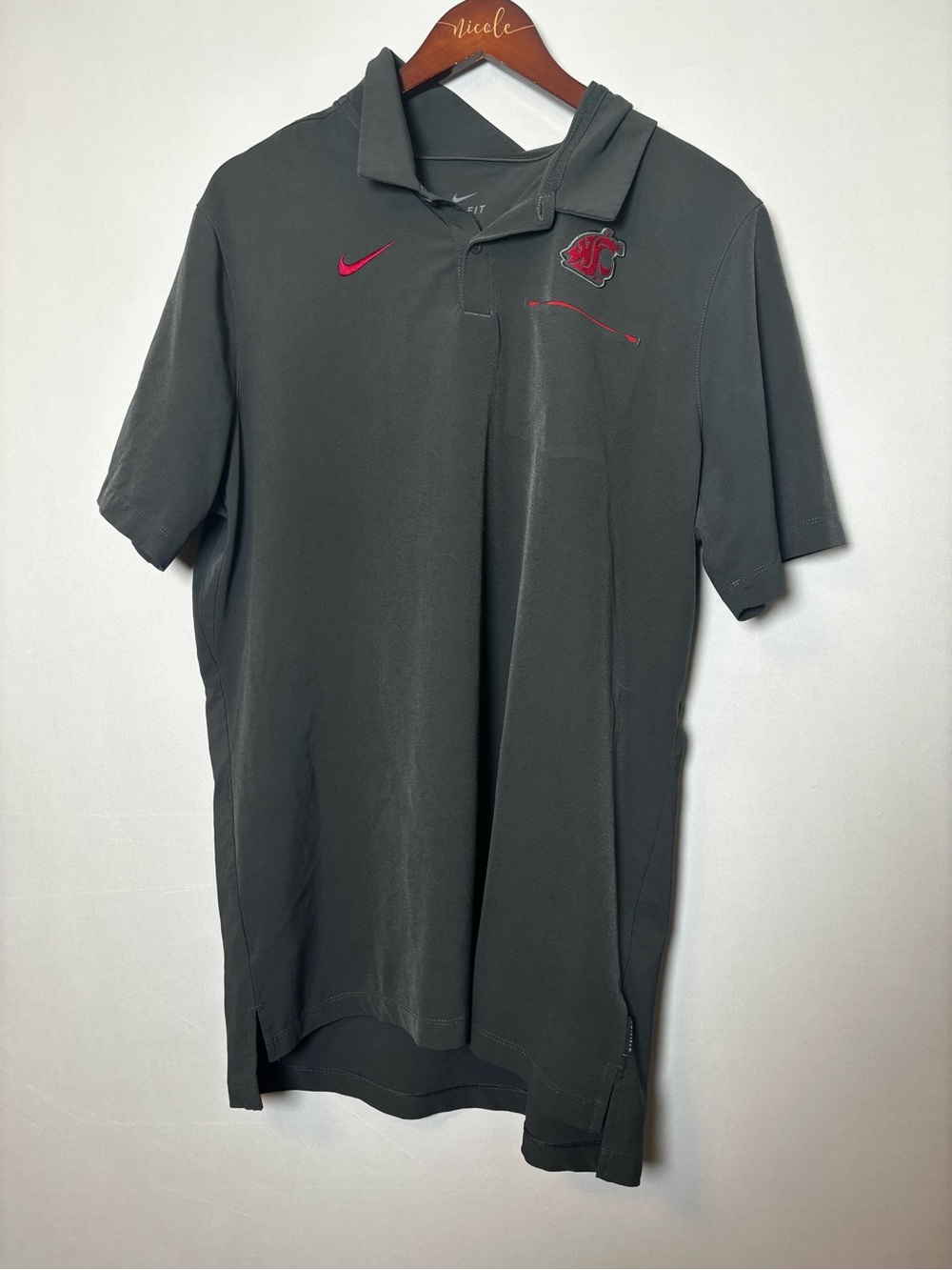 Washington State Cougars Nike Dri-Fit Shirt Gray WSU Sz Large